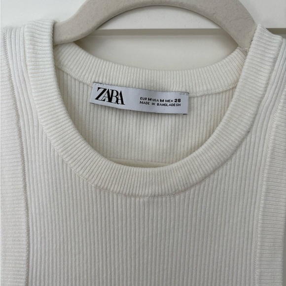 Zara Navy and White Striped Tank Top - Picture 4 of 5